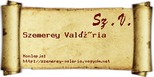 Szemerey Valéria névjegykártya