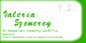 valeria szemerey business card